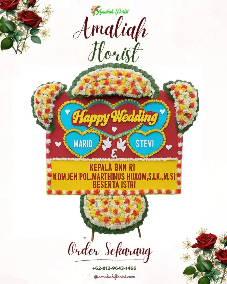 Papan Bunga Pernikahan Gaya Baru Ii